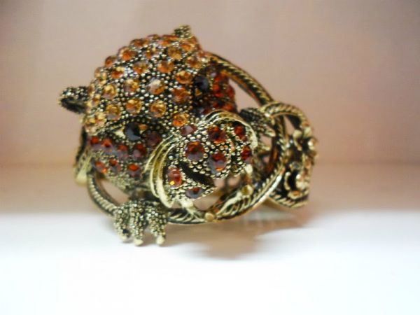 Pulseira Tigre c/ strass (cód.1)